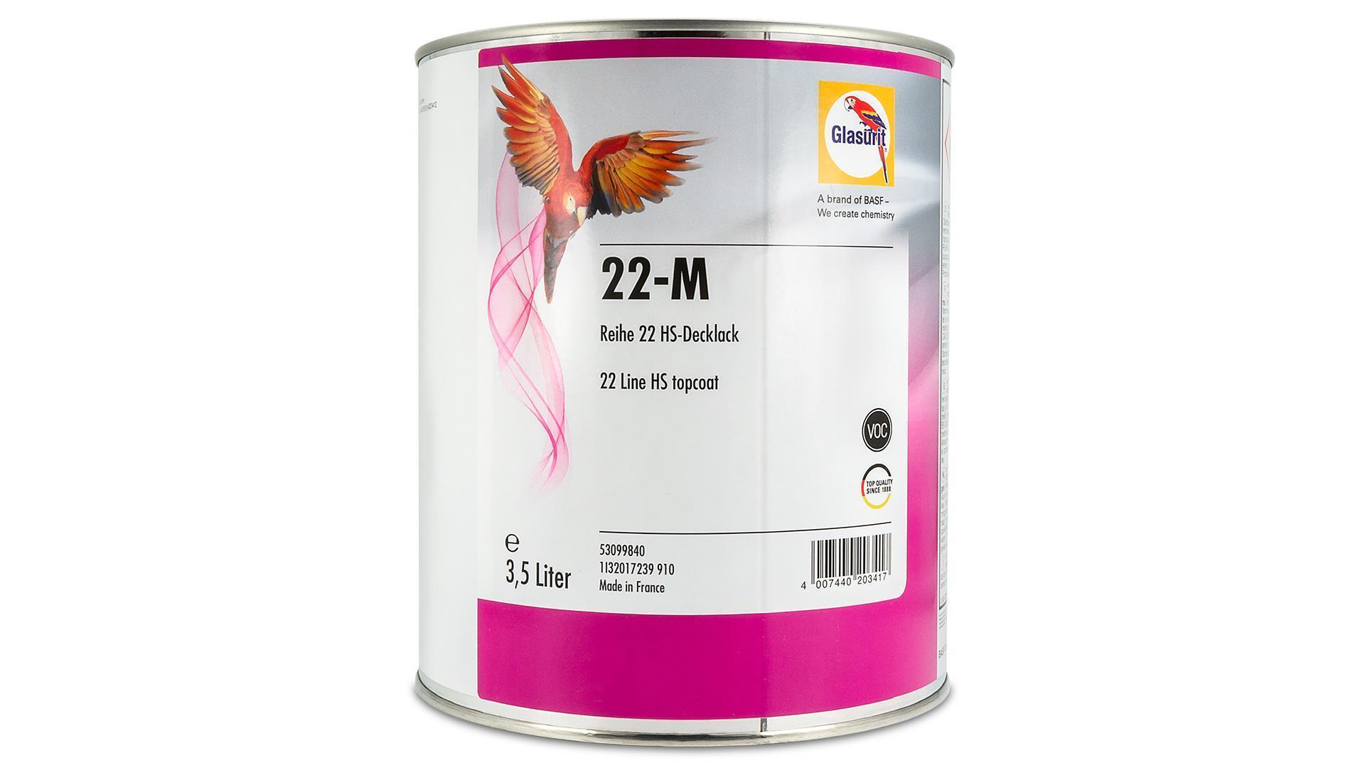 Glasurit 22-HS-Mischlack Leuchtrot PG 4 / 3,5L Glasurit 22-HS-Mischlack Leuchtrot PG 4 / 3,5L