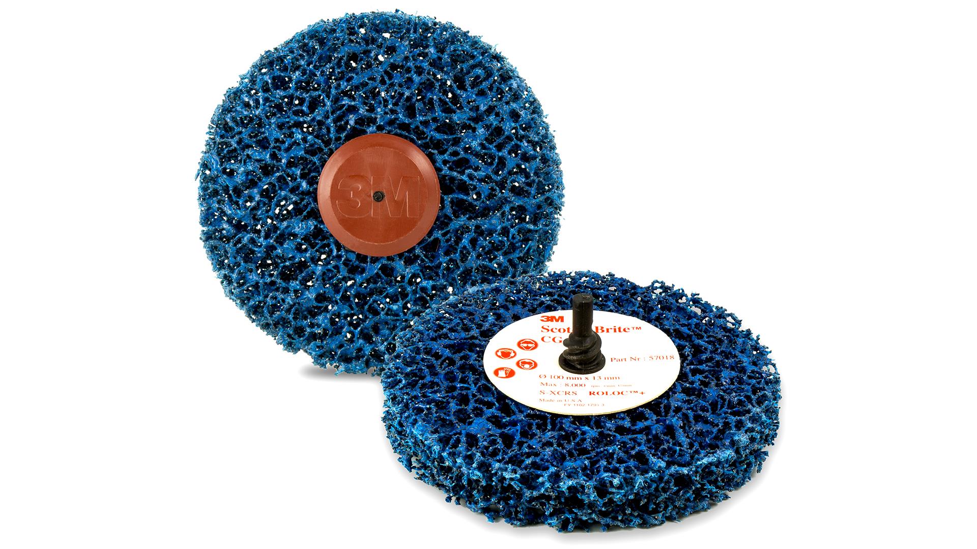 3M 3M Scotch-Brite Grobreinigungsscheibe GP blau soft 100mm oder 150mm mit Roloc