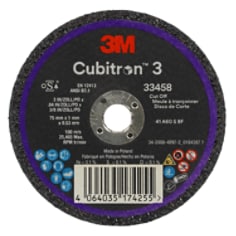 3M 33458 Cubitron 3 Trennscheibe, 75mm x 1mm x 9,53mm (5 Stück)