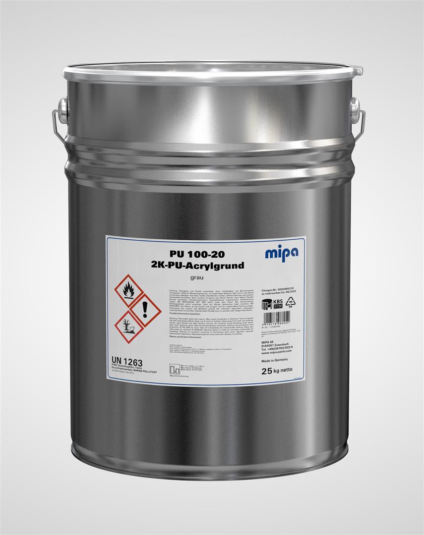 Mipa 2K-Acrylgrund grau MV 10:1 nach Gewicht (25 kg netto)