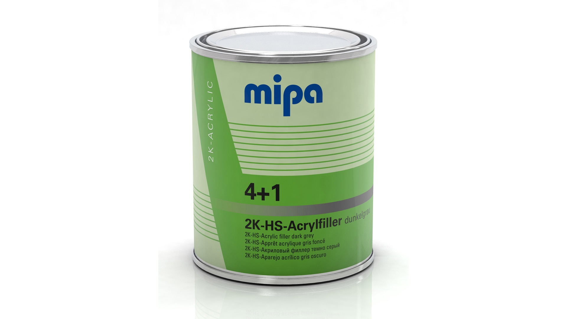 Mipa 4+1 Acrylfiller HS in Hellgrau, Dunkelgrau, Schwarz oder Weiß in verschiedenen Größen