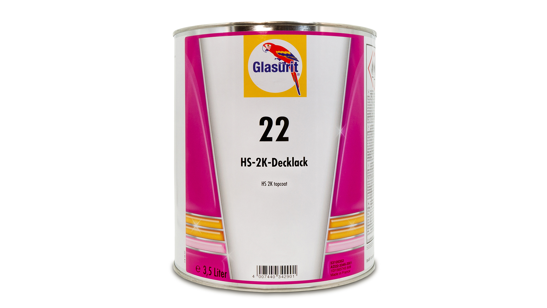 Glasurit 22-HS-Mischlack Abtönschwarz PG1 / 3,5L Glasurit 22-HS-Mischlack Abtönschwarz PG1 / 3,5L