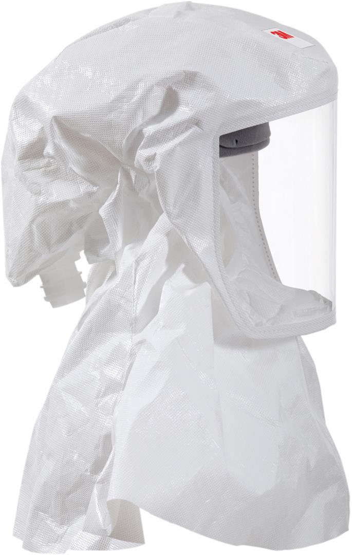 3M S-433L Einweg Leichthaube weiss Größe L mit Hals-/Schulterabdeckung (1 Stück)