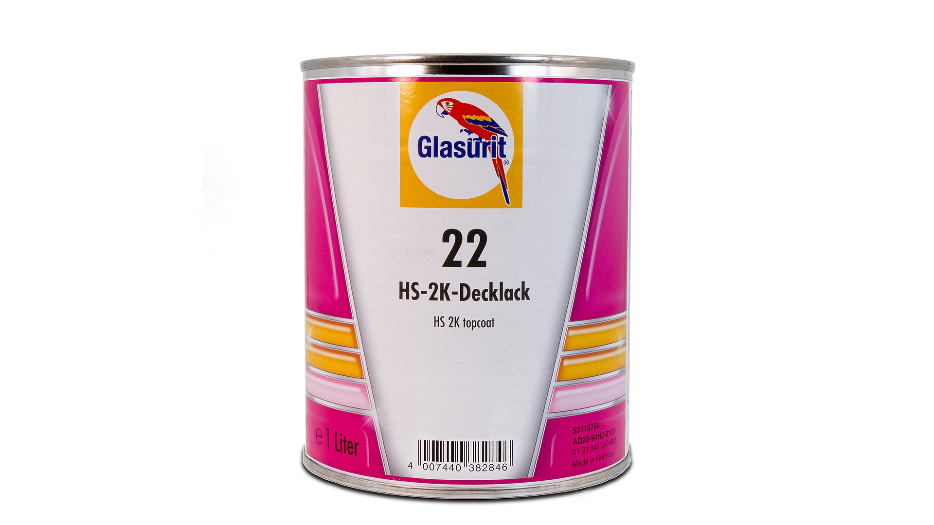 Glasurit 22-HS-Mischlack Abtönblau PG 2 / 1L Glasurit 22-HS-Mischlack Abtönblau PG 2 / 1L