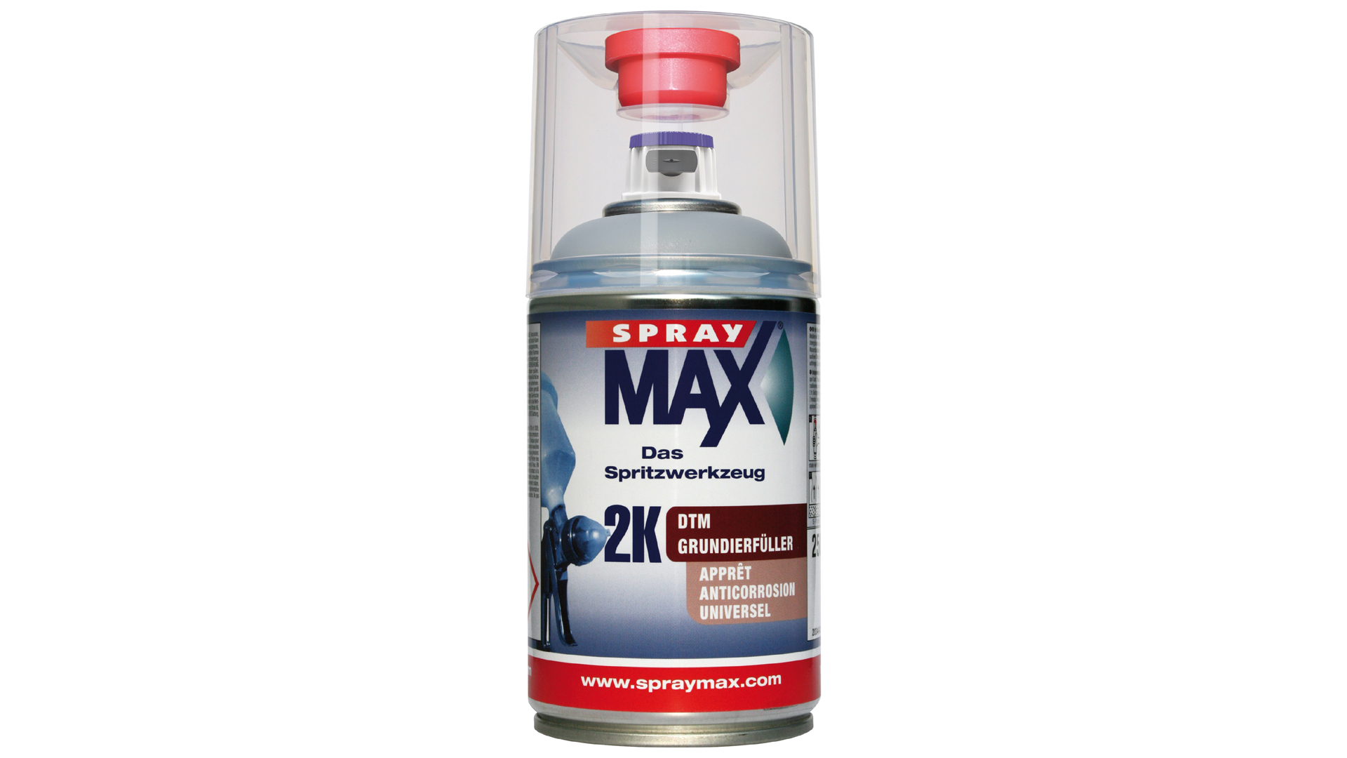 Spray Max - 2K DTM-primer filler light grey (250ml)