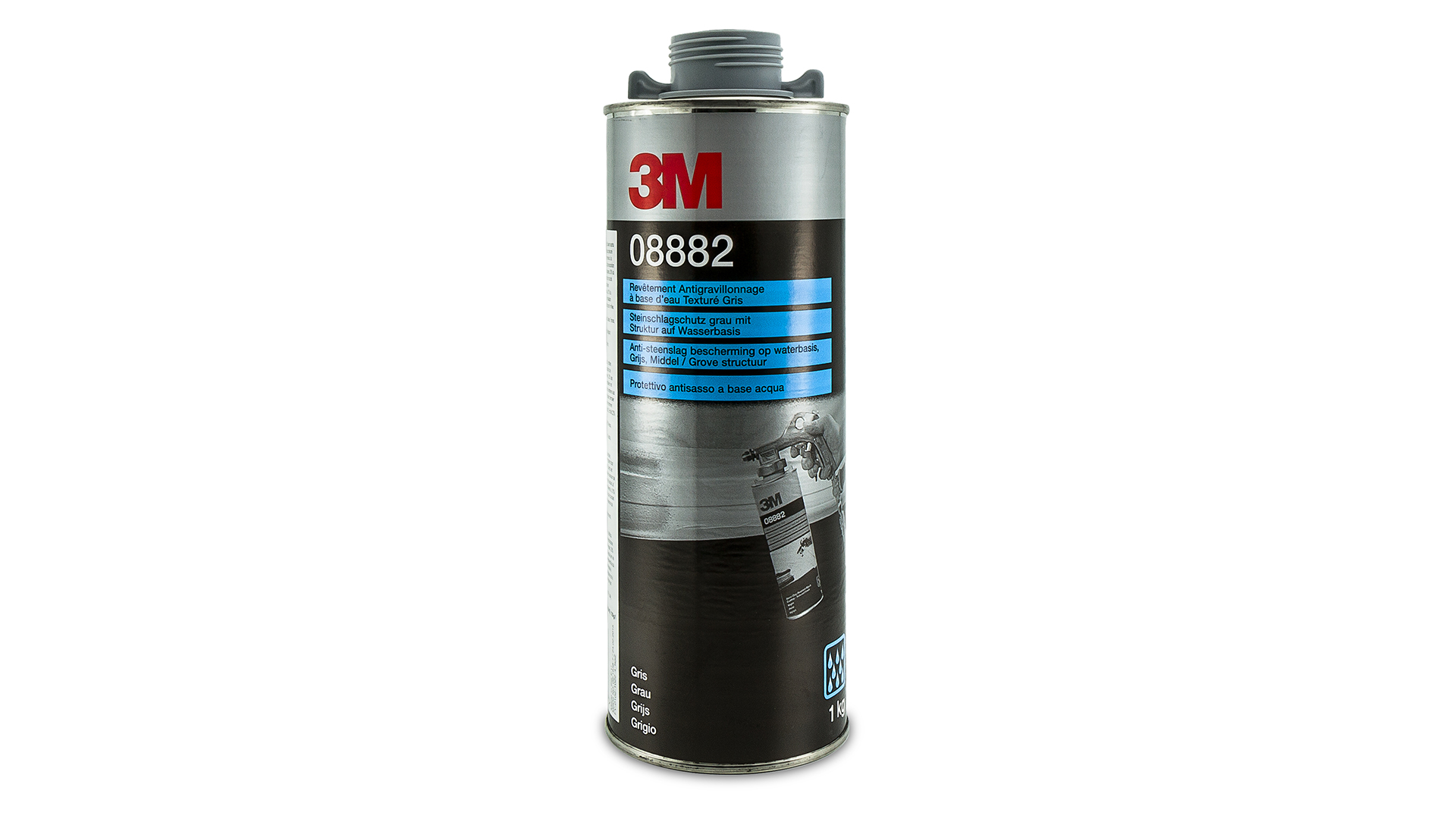 3M Steinschlagschutz grau oder schwarz wasserbasierend mit Struktur (1kg)