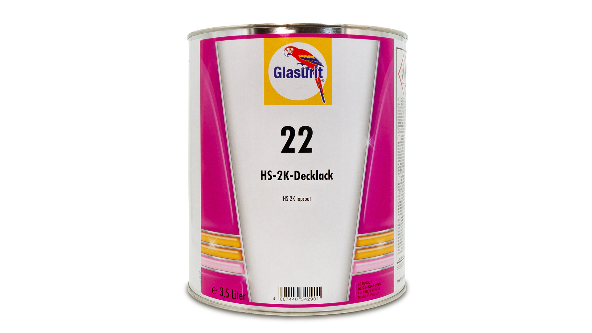 Glasurit 22-HS-Mischlack Abtönschwarz PG1 / 3,5L