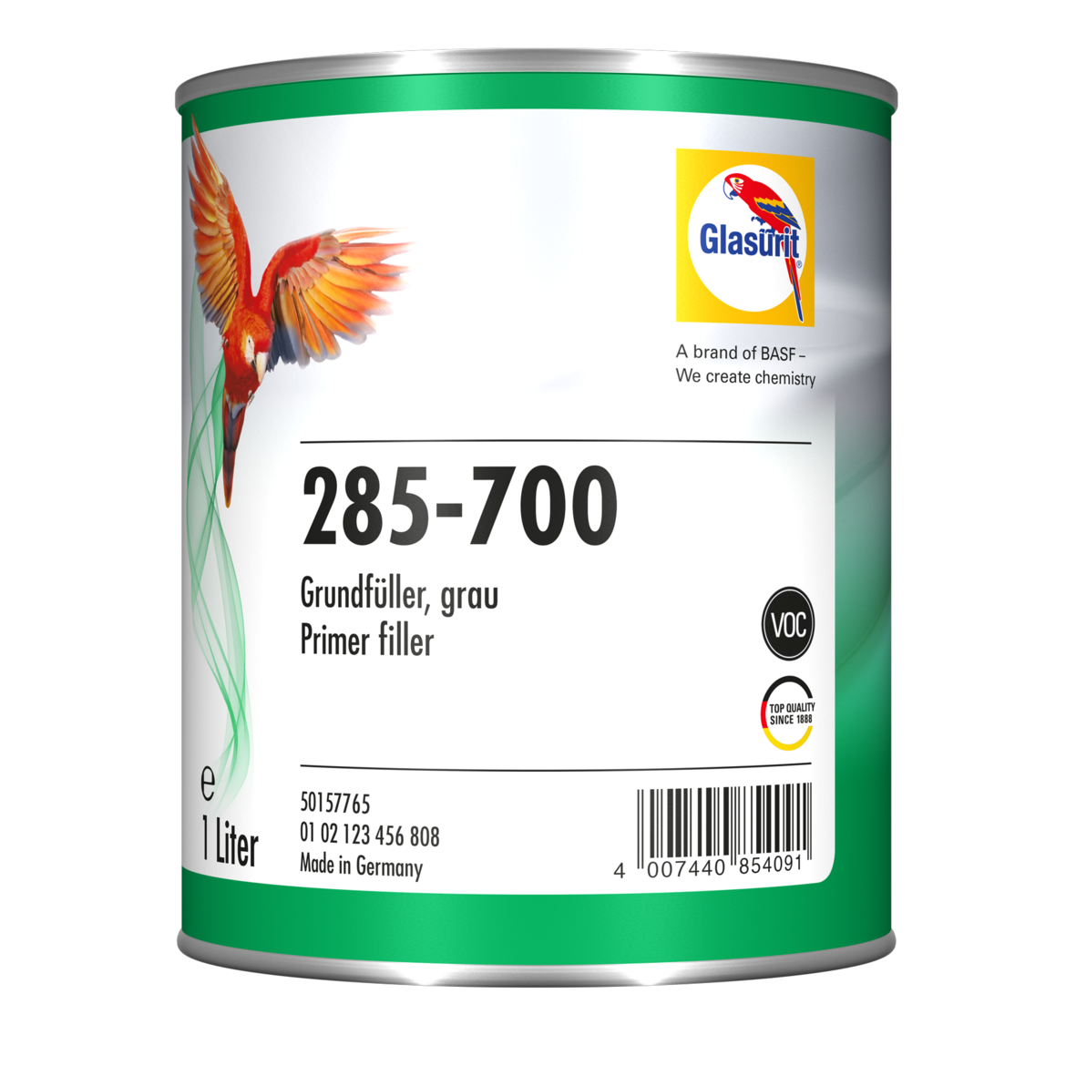 Glasurit 285-700 HS Grundfüller VOC grau 1L