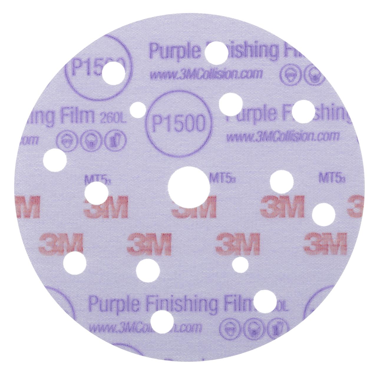 3M Hookit Purple Schleifscheibe 260L+ (50 Stk)