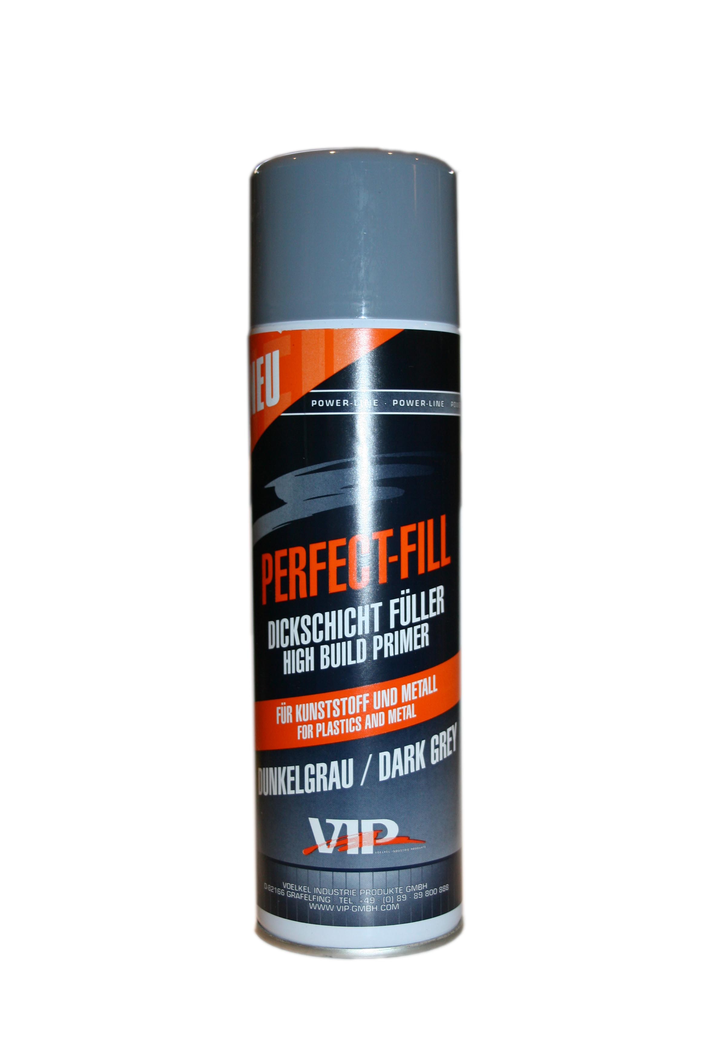 VIP Perfect Fill - high build primer for plastic & metal - dark grey (450 ml)