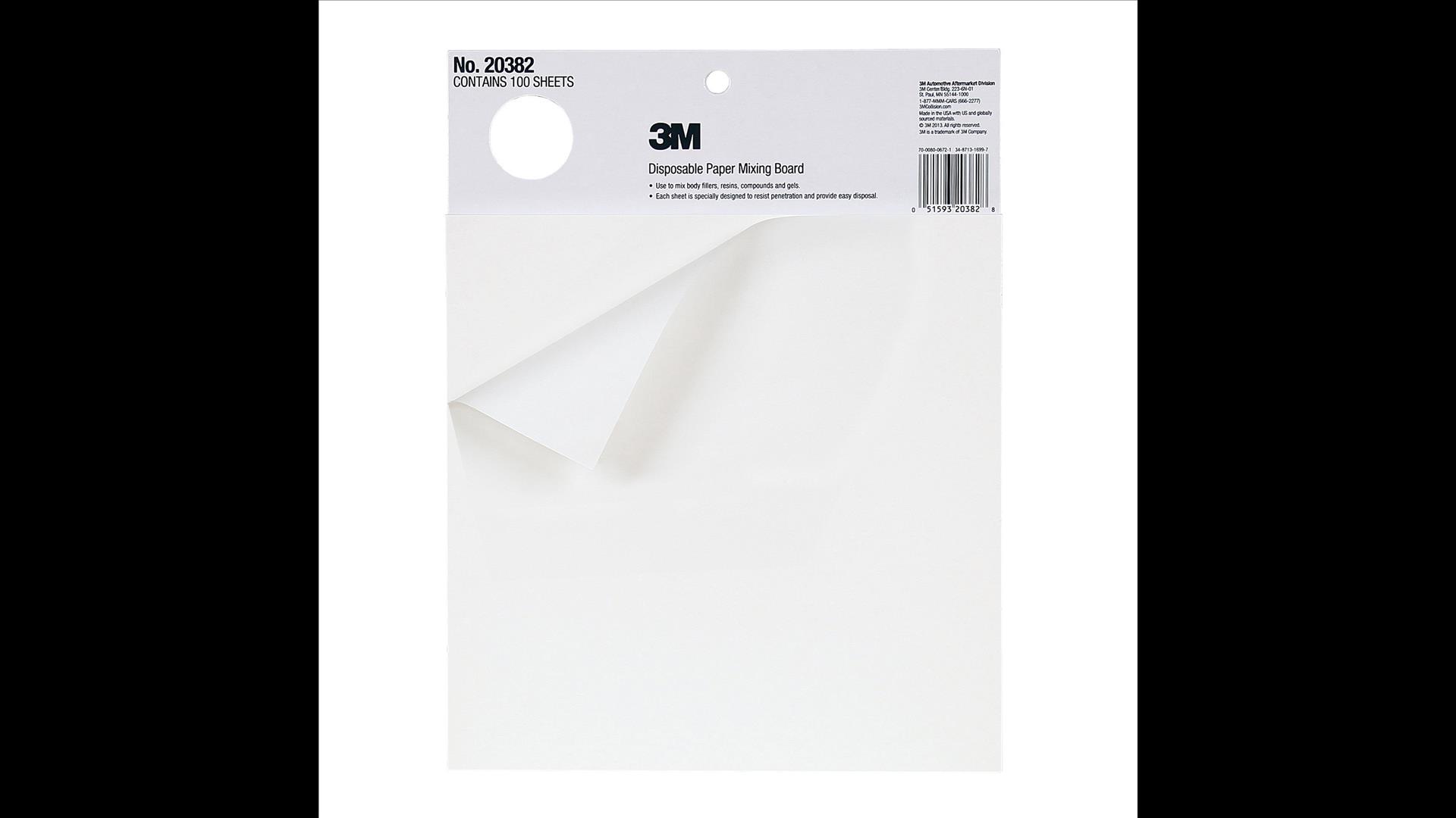 3M 20382 Papier Mischboard Einweg-Mischunterlage (1 Stk = 100 Blatt)