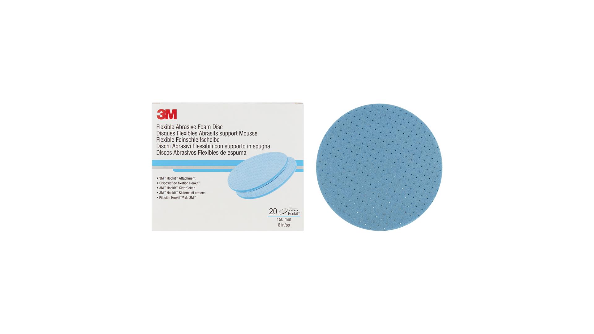 3M 33538 Hookit Flexible Schaumstoff-Schleifscheibe P400  Ø150mm (20 Stk)