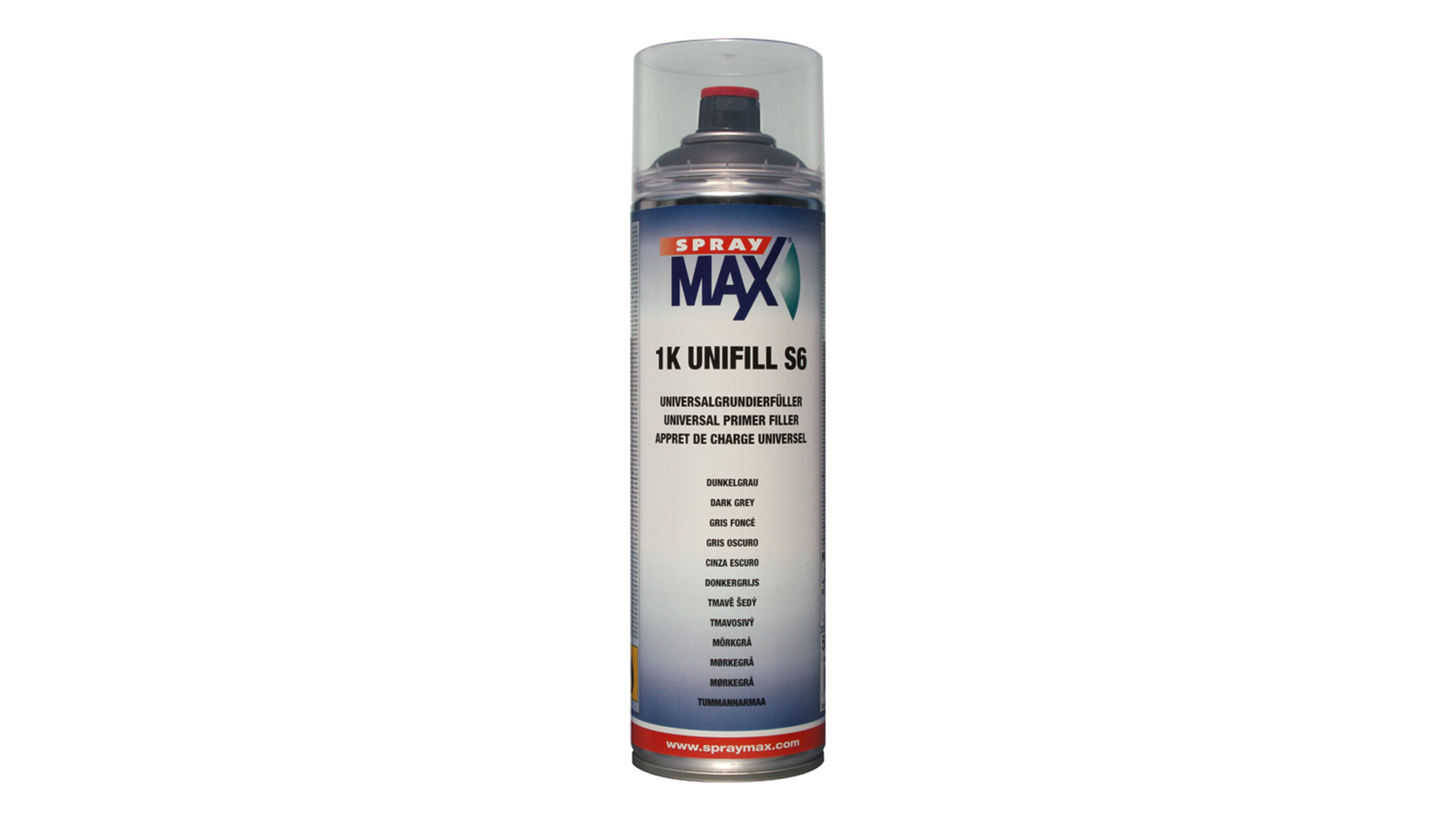 Spray Max - 1K UNIFILL S6 dark grey (500 ml) Spray Max - 1K UNIFILL primer  (500 ml)