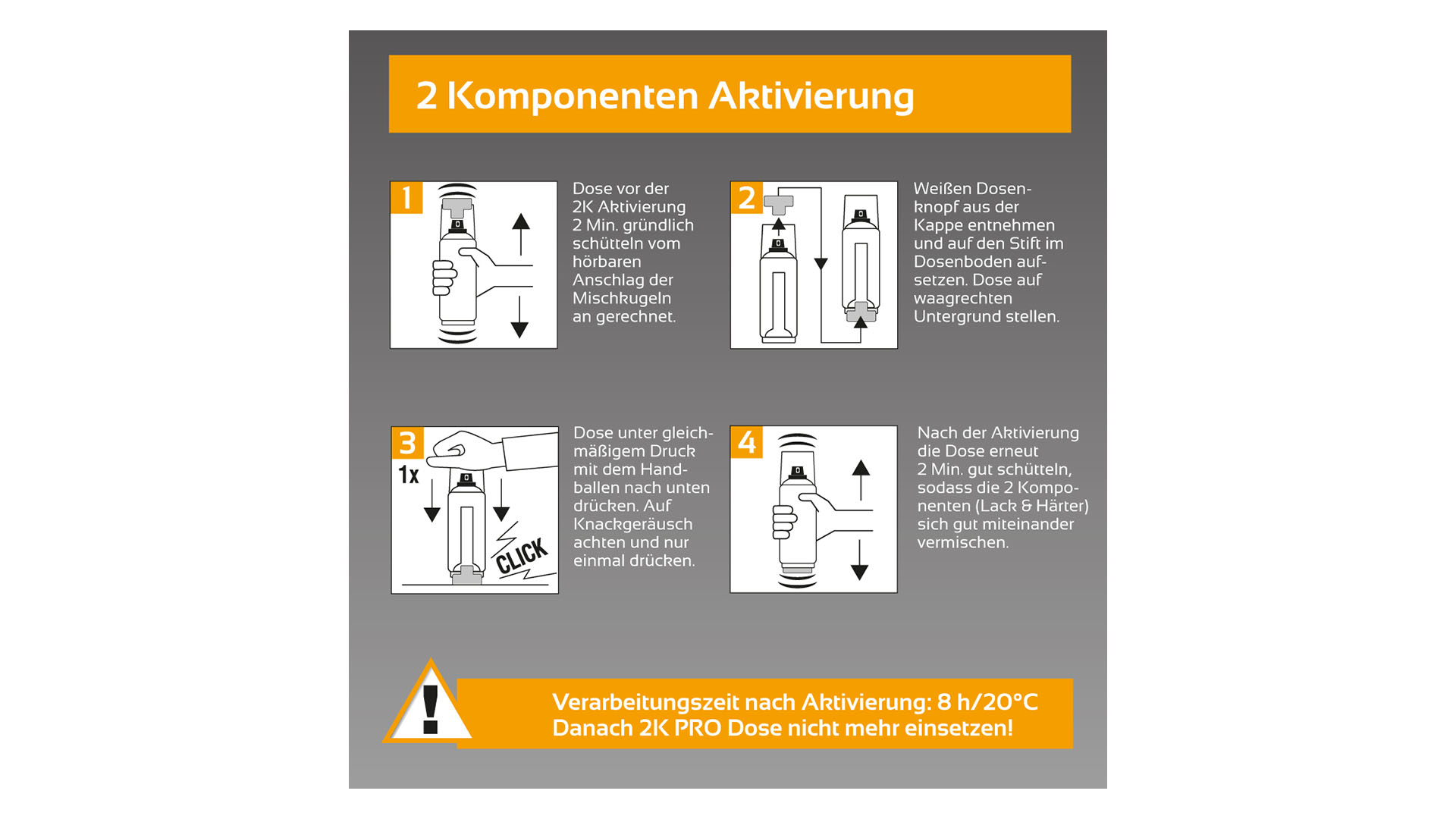 2KPRO RAL 9010 Reinweiss Glanz 2K-Lackspray (400ml)