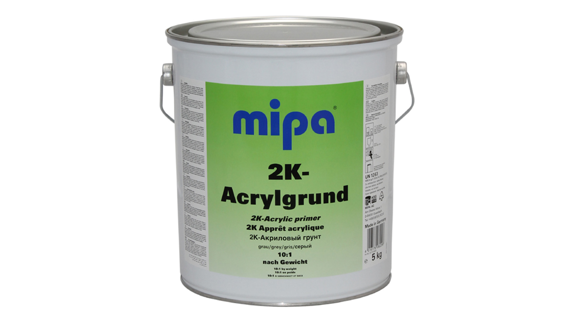 Mipa 2K-Acrylgrund grau 10:1 (10kg) Mipa 2K-Acrylgrund grau 10:1 (5kg oder 10kg)