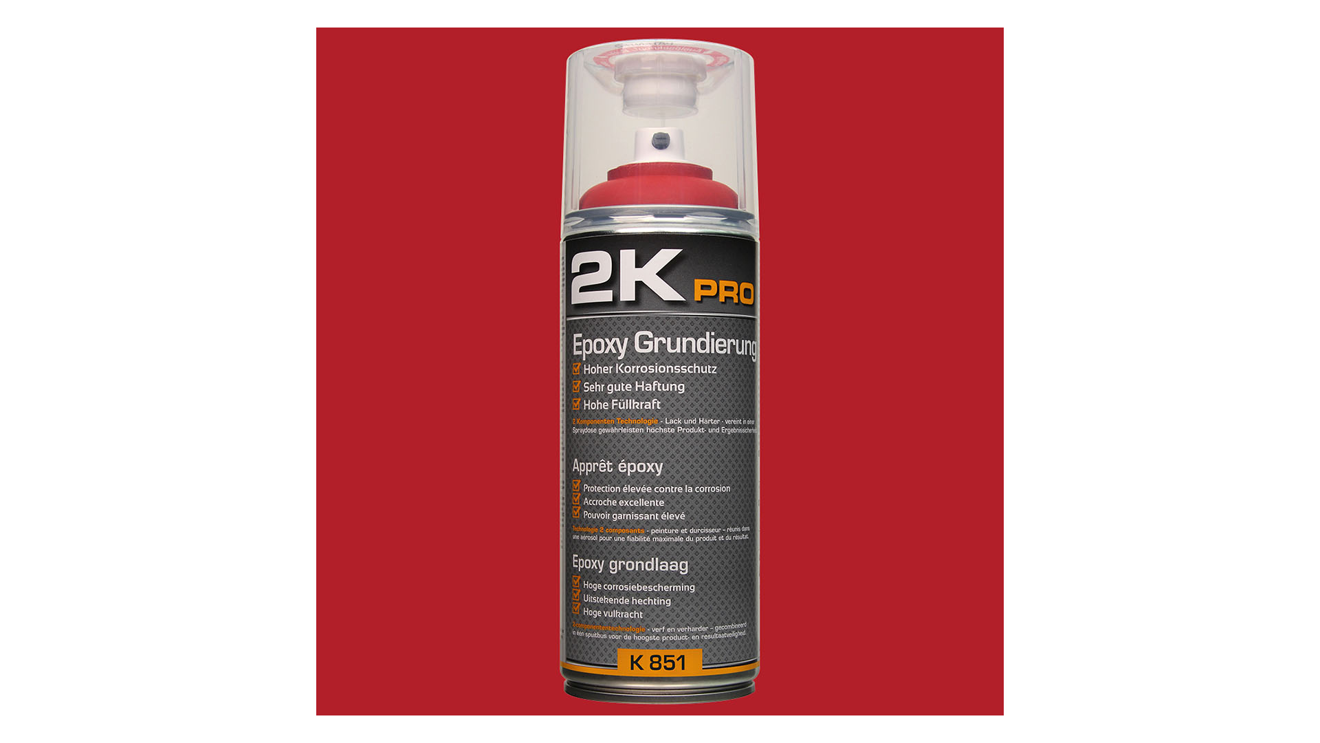 2KPRO Epoxy Grundierung rotbraun 2K-Lackspray (400ml)