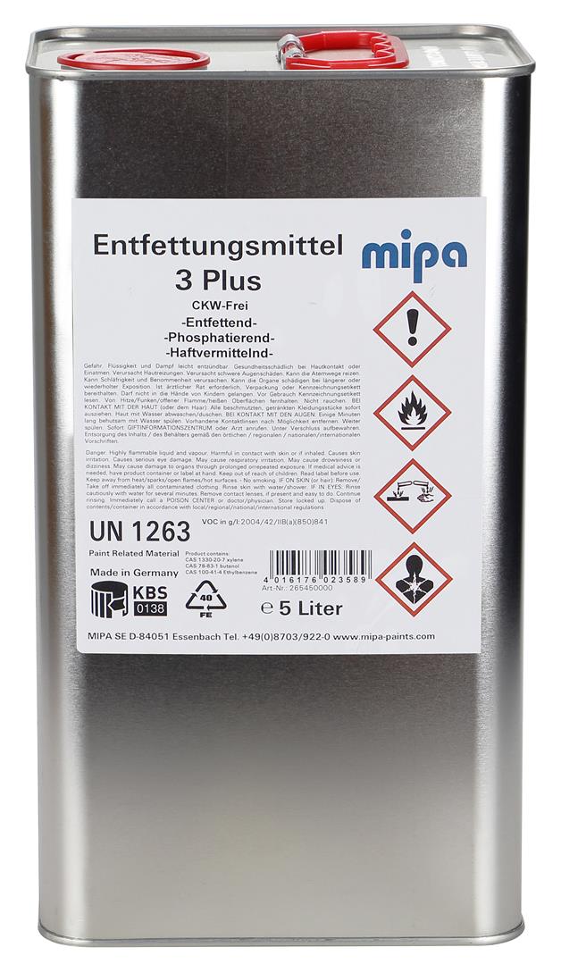 Mipa Entfettungsmittel 3 Plus (5l) Mipa Entfettungsmittel 3 Plus (5l)