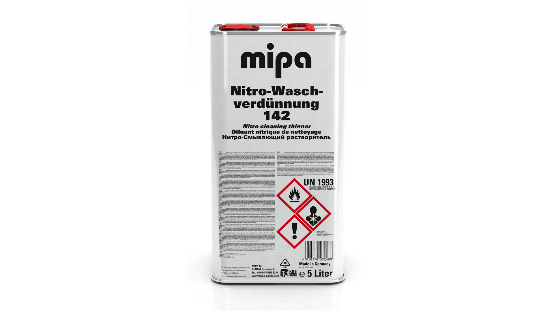 Mipa Nitro Waschverdünnung 142 (6 Liter) Mipa Nitro Waschverdünnung 142 (6 Liter)