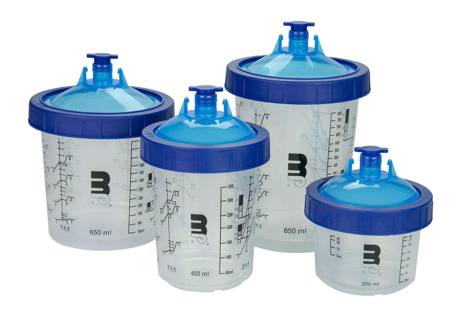 MP PCS 650 ml 125µ PaintCupSystem 50 Becher, 50 Deckel, 1 Außenbecher MP PCS PaintCupSystem versch. Größen, 125 μm oder 190 μm Sieb (50 Becher, 50 Deckel, 1 Außenbecher)