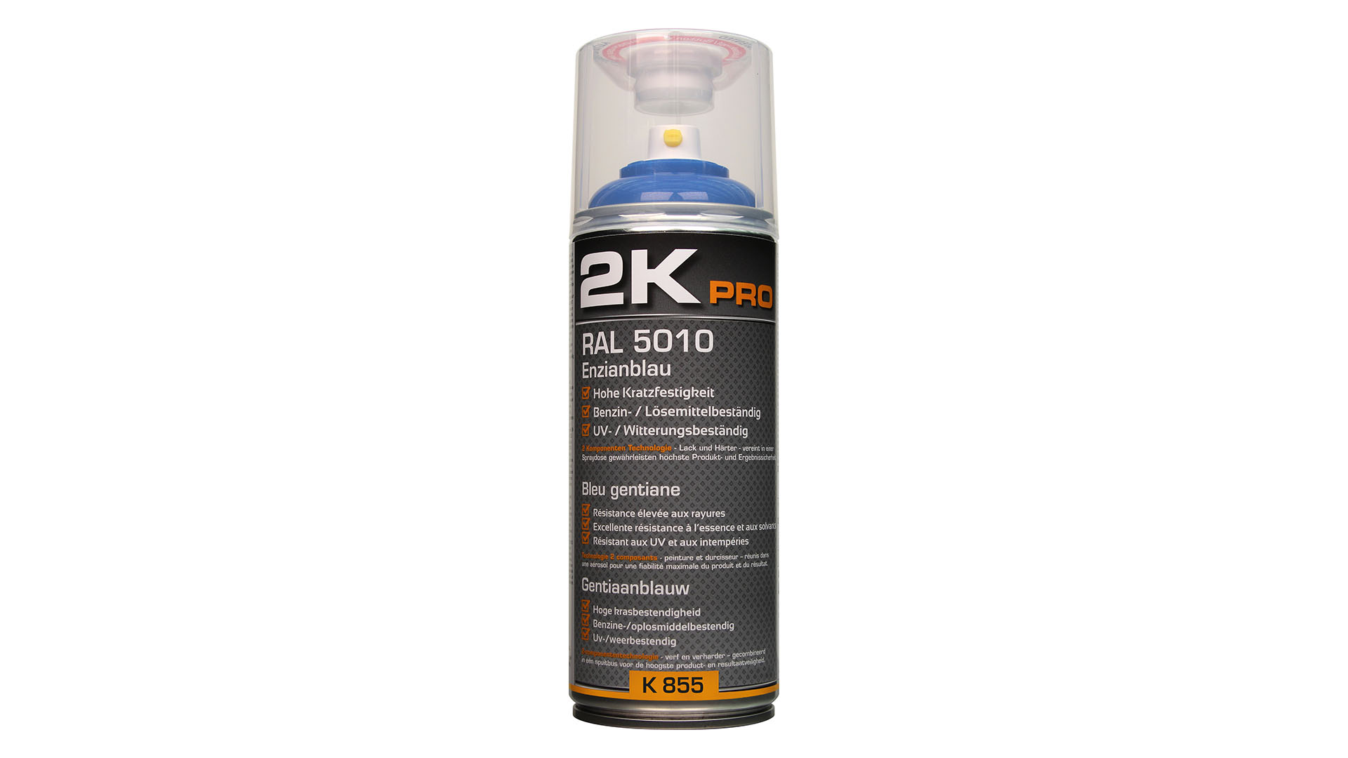 2KPRO RAL 5010 Enzianblau Glanz 2K-Lackspray (400ml)