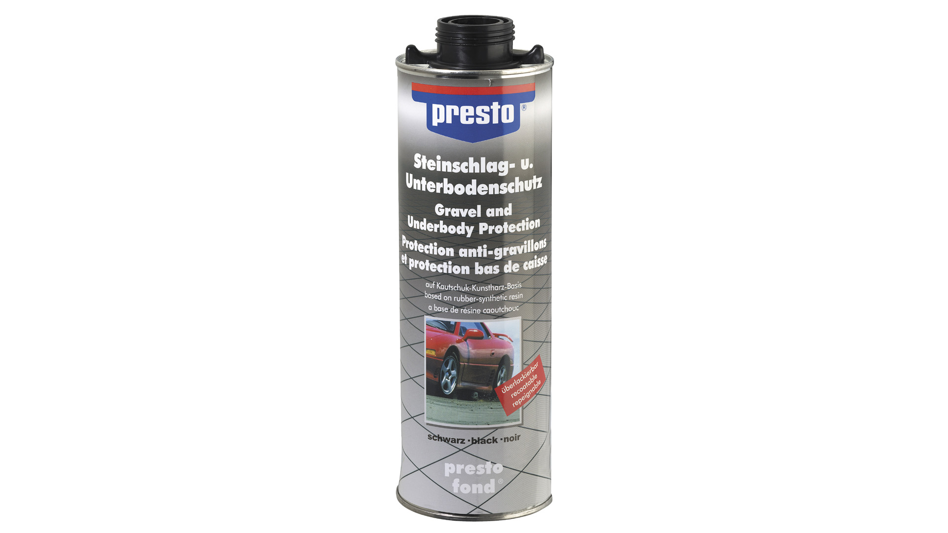 presto Steinschlagschutz überlackierbar Schwarz oder Grau (1000ml) presto Steinschlagschutz überlackierbar Schwarz oder Grau (1000ml)