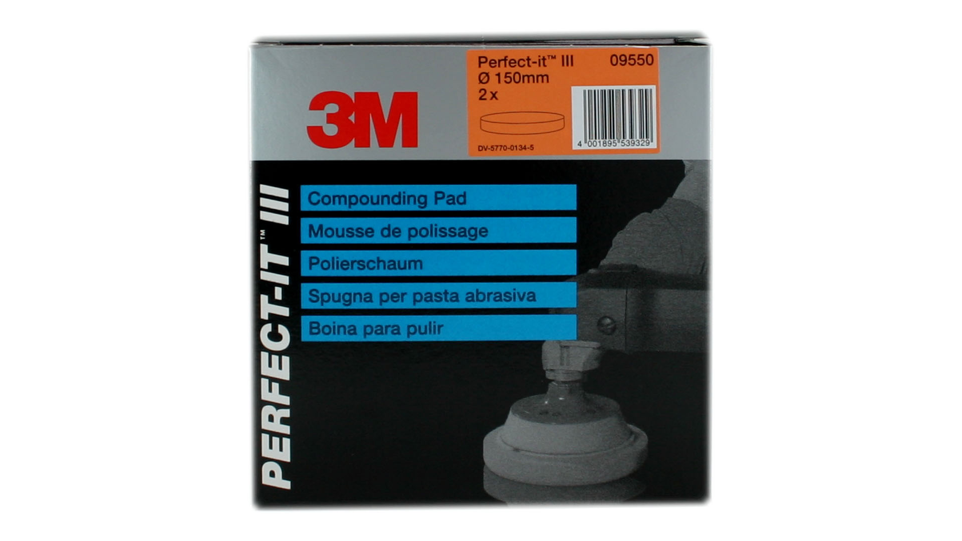 3M 09550 Perfect-it III Polierschaum orange glatt Durchm. 150 mm (2 Stück)