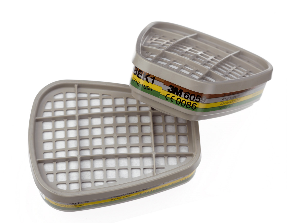 3M 6059 Gas- und Kombifilter ABEK1 für Halb- und Vollmasken (4 Paare) 3M 6059 Gas- und Kombifilter ABEK1 für Halb- und Vollmasken (4 Paare)