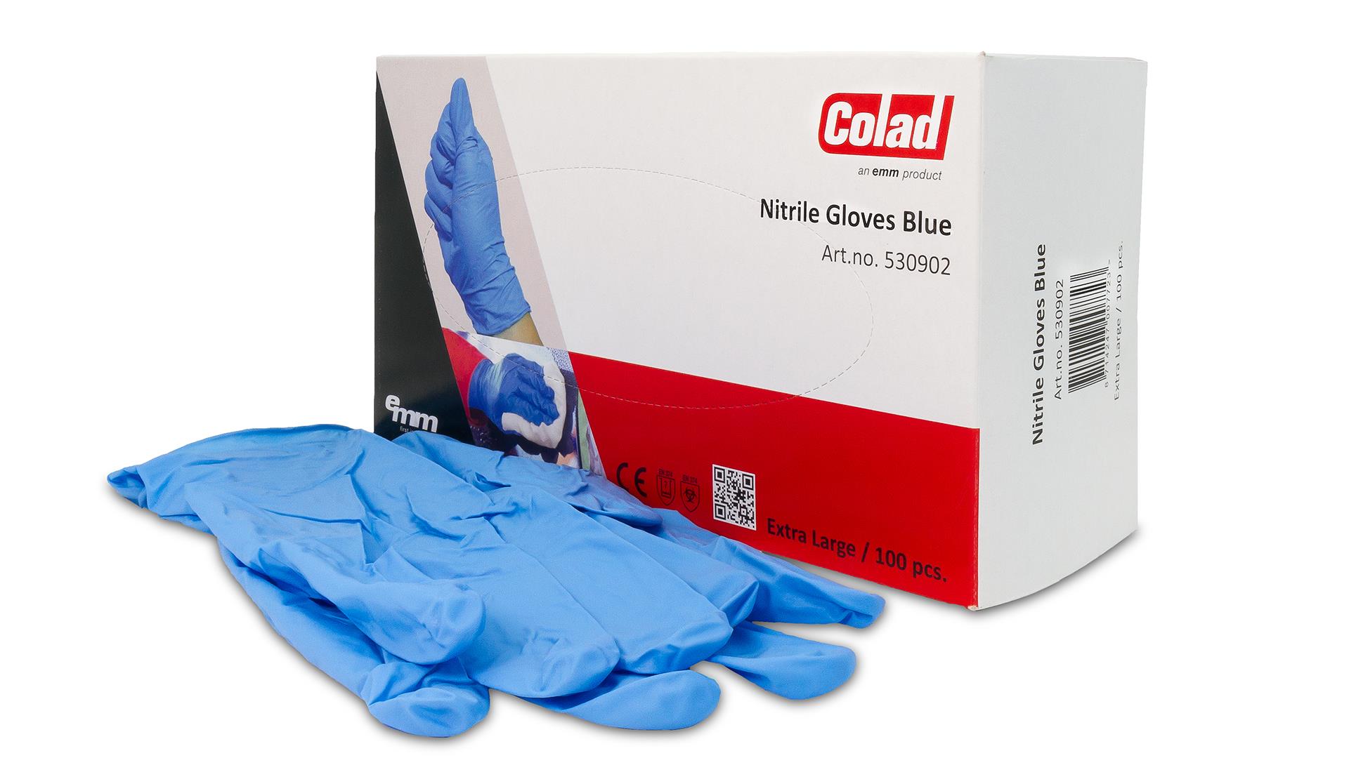 EMM Colad Einweg Nitril Handschuhe blau XL (100 Stück) EMM Colad Einweg Nitril Handschuhe blau XL (100 Stück)
