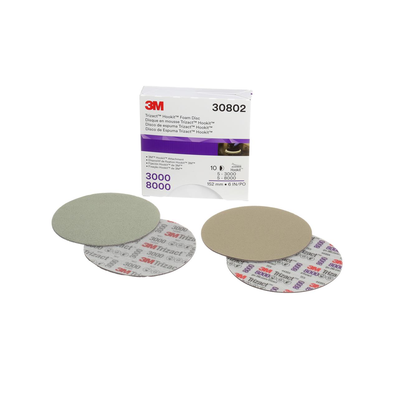 3M Trizact Hookit Feinschleifscheiben ø150 mm KIT (5 x P3000 + 5 x P8000)
