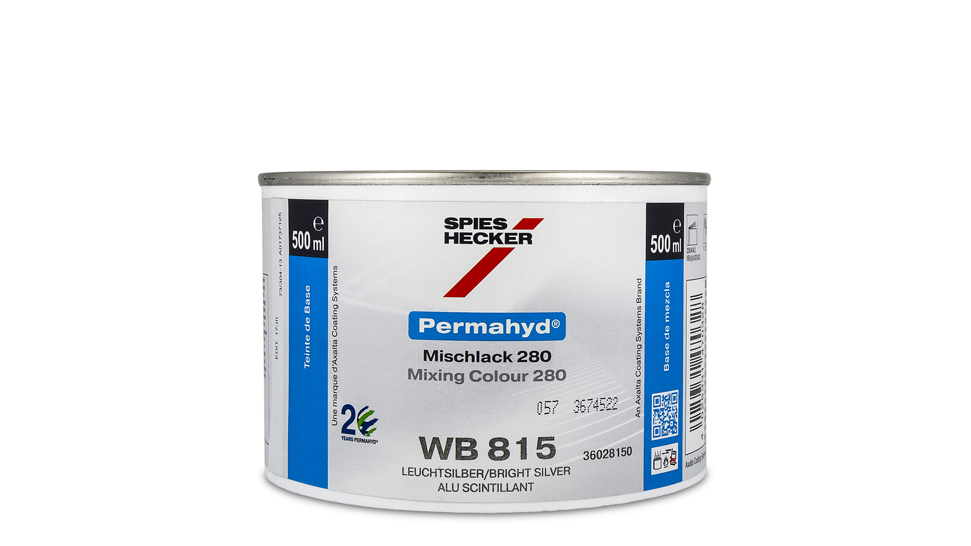 Spies Hecker PERMAHYD Mischlack WB815 LEUCHTSILBER (0,5 Liter) Spies Hecker PERMAHYD Mischlack WB815 LEUCHTSILBER (0,5 Liter)