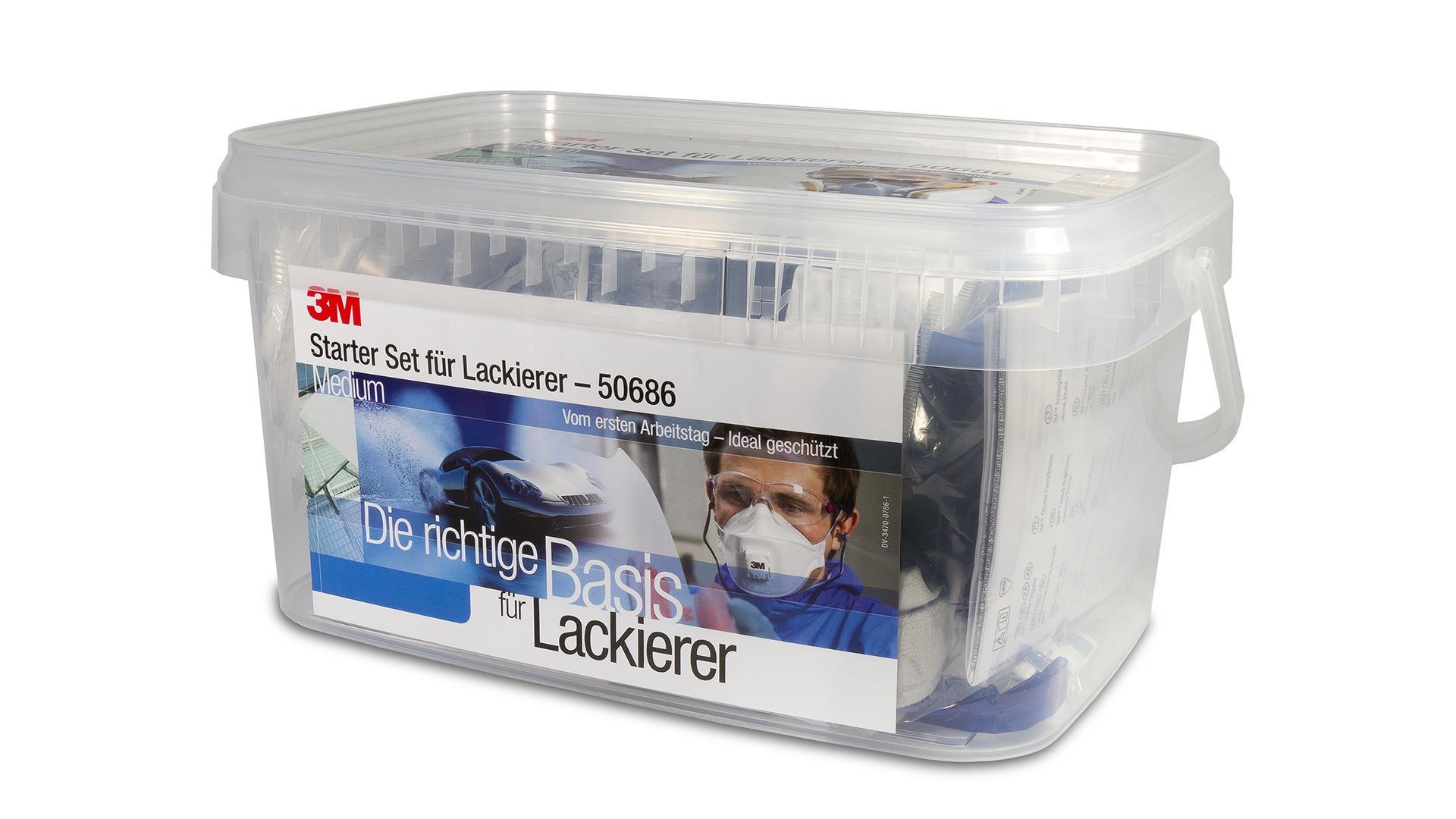 3M Mehrweg-Atemschutzmaske L für Lackierarbeiten Starter-Paket, A2P3 R Filter, große Maske 50687 (1 Set)