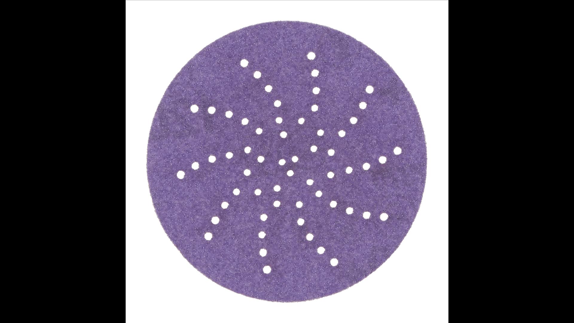 3M Cubitron II Hookit Purple Premium Schleifscheibe 737U, 90 mm, Mehrloch, 180+, PN51613 (50 Stk)