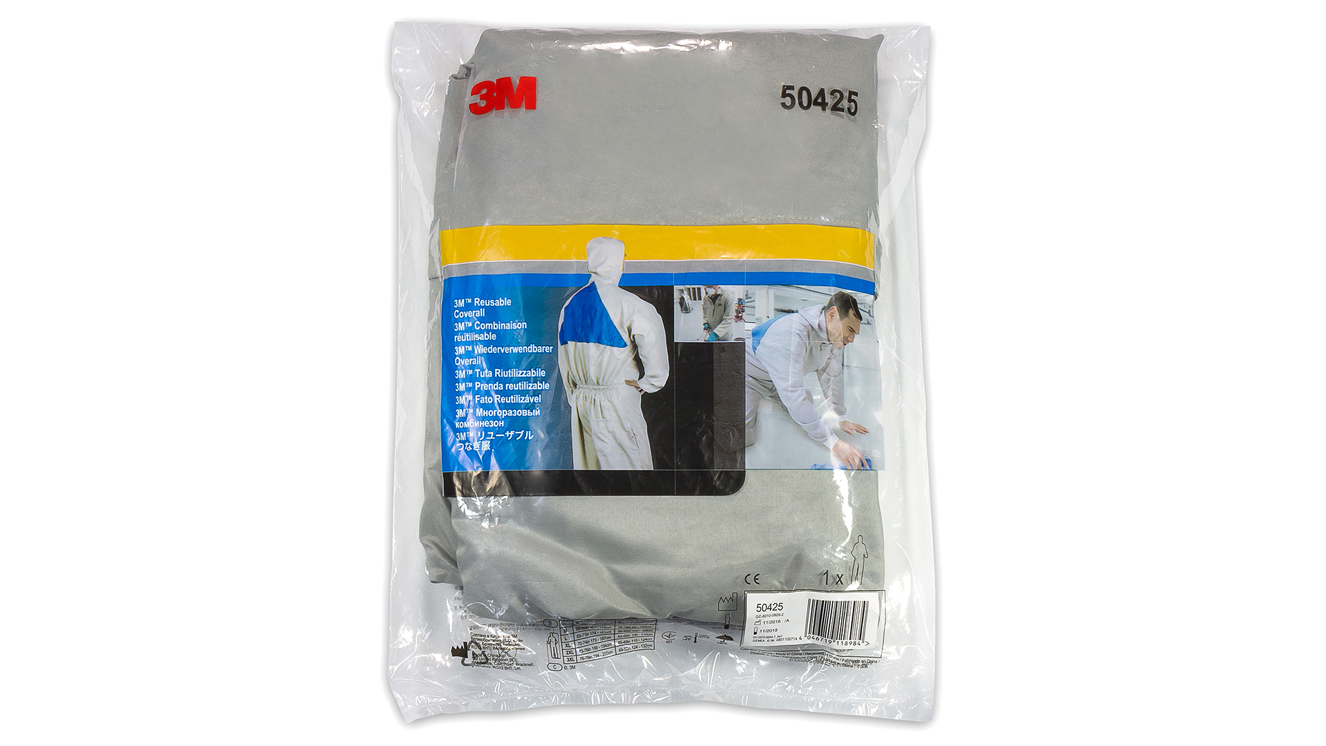3M Mehrweg-Overall 50425 Gr. M (1Stk) 3M Mehrweg-Overall 50425 Größe M, L, XL oder XXL (1 Stk)