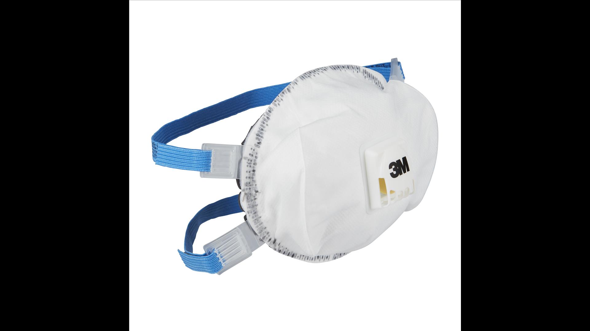 3M 8825+ Premium-Maske für Hand- und Maschinenschleifen FFP2 mit Ventil (5 Stk. pro Packung)