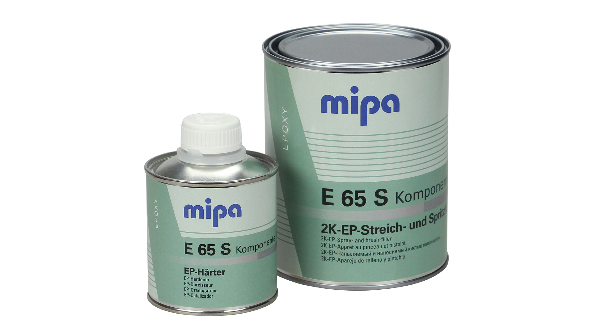 Mipa E65S 1,5kg-Set 2K-EP-Streich- und Spritzfüller grau inkl. Härter
