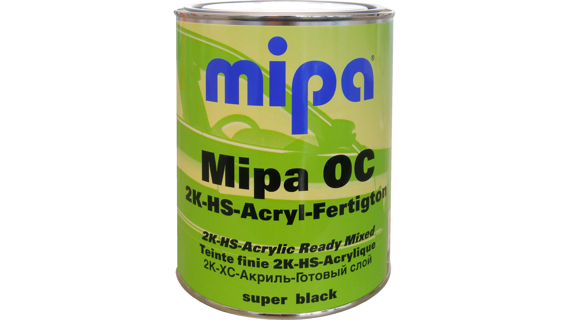 Mipa 2K HS Einschichtlack Acryl Fertigton Super black (1l) Mipa 2K HS Einschichtlack Acryl Fertigton Super black (1l)