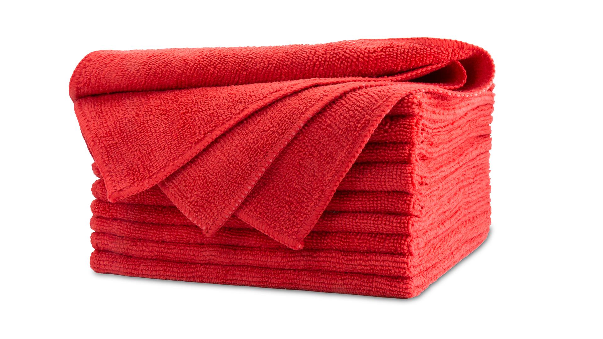 Mikrofasertücher 40x40cm Blau, Grün, Rot oder Gelb 10 Stk. Paket